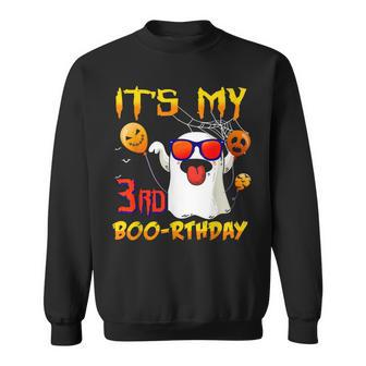Cute Horror Halloween Birth Boo 3 Years Old Ghost Halloween Sweatshirt | Mazezy