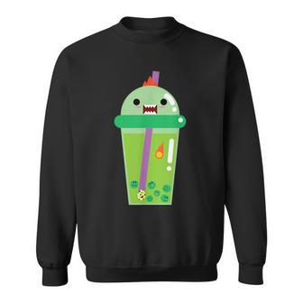 Cute Kawaii Bubble Tea Boba Milk Tea Dinosaur Lover Gift Dinosaur Funny Gifts Sweatshirt | Mazezy