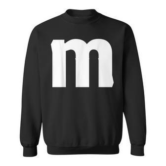 Cute M Letter M Alphabet Halloween Costume Sweatshirt - Thegiftio UK