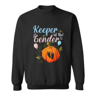 Cute Pumpkins Keeper Of The Gender Reveal Baby Thanksgiving Sweatshirt - Seseable