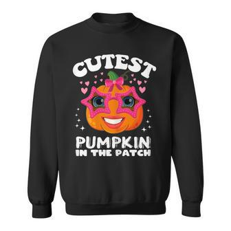 Cutest Pumpkin In The Patch Halloween Thanksgiving Sweatshirt | Mazezy