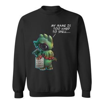 Cutulu Name Hard To Spell Arkham Tabletop Gamer Roleplaying Roleplaying Sweatshirt | Mazezy UK