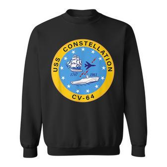 Cv64 Uss Constellation Us Naval Aircraft Carrier Sweatshirt | Mazezy
