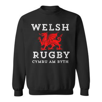 Cymru Am Byth Welsh Rugby Wales Forever Dragon Sweatshirt | Mazezy