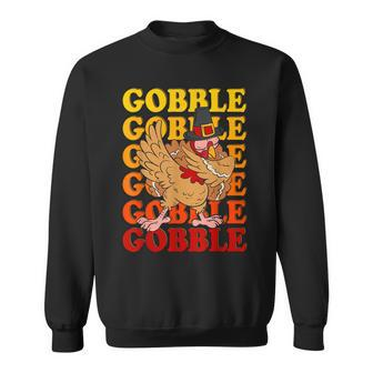Dab Dance Gobble Turkey Thanksgiving Thankful Boys Sweatshirt | Mazezy CA