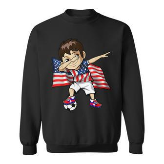 Dabbing American Boy Usa Flag Soccer Meme Jersey Dab T Sweatshirt | Mazezy