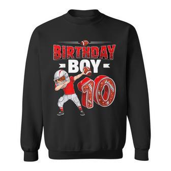 Dabbing Boy 10 Year Old American Football 10Th Birthday Sweatshirt | Mazezy