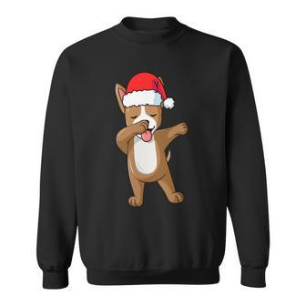 Dabbing Greyhound Hat Christmas Dab Dance Cute Dog Sweatshirt - Monsterry DE