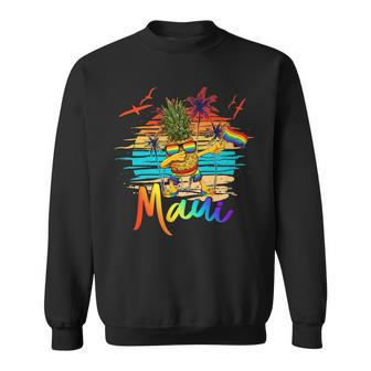 Dabbing Pineapple Gay Pride Lgbt Maui Hawaii Summer 2022 Sweatshirt | Mazezy
