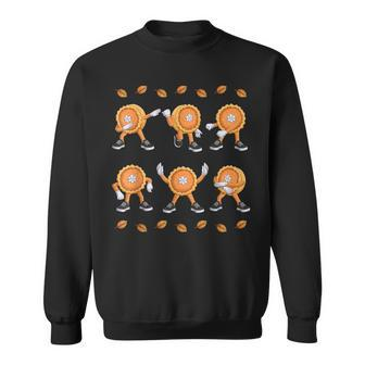 Dabbing Pumpkin Pie Thanksgiving Boys Kid Dance Sweatshirt | Mazezy