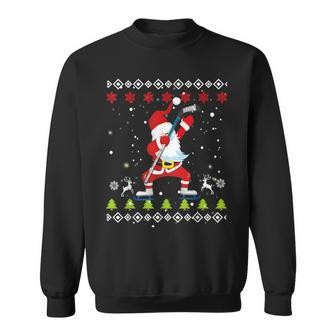 Dabbing Santa Hockey Ugly Christmas Sweater Xmas Sweatshirt | Mazezy UK