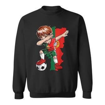 Dabbing Soccer Portugal Jersey Boy Portuguese Boys Football Sweatshirt | Mazezy