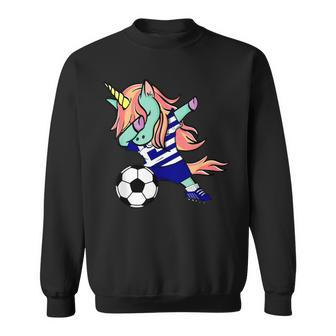 Dabbing Unicorn Soccer Greece Jersey Greek Football Sweatshirt | Mazezy