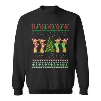 Dachshund Dog Christmas Ugly Sweater Dachshund Xmas Sweatshirt | Mazezy