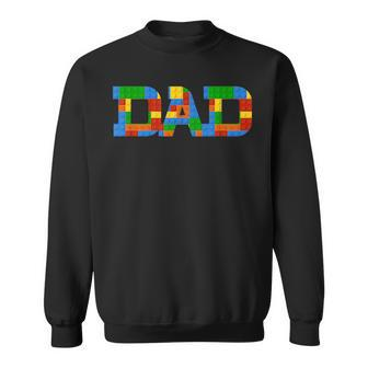 Dad Brick Builder Funny Blocks Master Builder Awesome Cute Sweatshirt | Mazezy