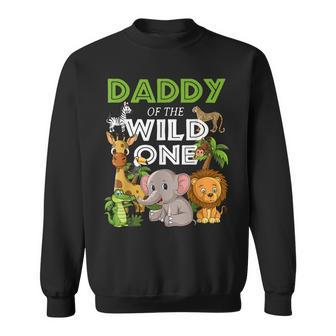 Daddy Of The Wild One Zoo Birthday Safari Jungle Animal Sweatshirt - Seseable
