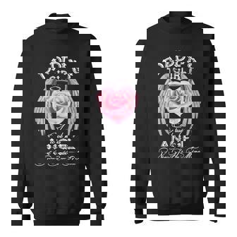 Daddys Girl I Used To Be His Angel Now Hes Mine Rose Wings Sweatshirt | Mazezy