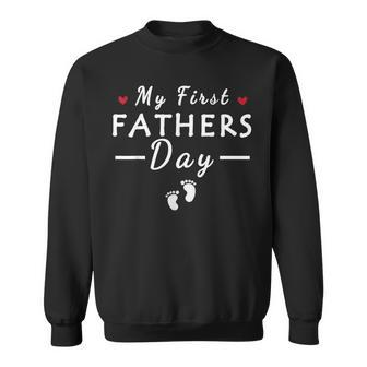 Dads Fathers Day My First Fathers Day New Dad Sweatshirt - Thegiftio UK