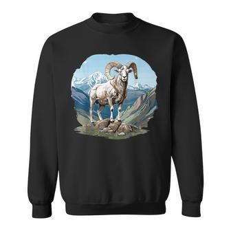 Dall Sheep With Scenic Landscape Dall Sheep Sweatshirt | Mazezy