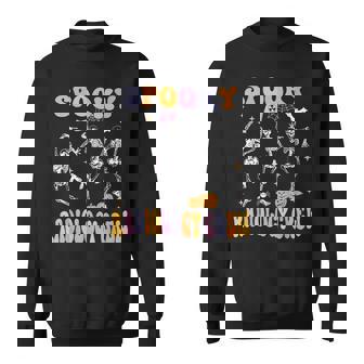 Dancing Skeleton Spooky Radiology Crew X-Ray Tech Halloween Sweatshirt - Seseable