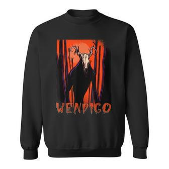 Dark Wendigo Spirit Of The Horror Forest Halloween Ghost Halloween Ghost Sweatshirt | Mazezy
