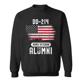 Dd214 Alumni Us Army Veteran Dd214 American Flag Gift Sweatshirt | Mazezy