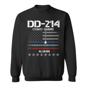 Dd214 Us Coast Guard Alumni American Flag Vintage Sweatshirt | Mazezy
