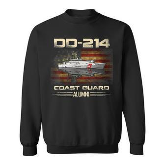 Dd214 Us Coast Guard Alumni Flag Vintage Uscg Veteran Veteran Funny Gifts Sweatshirt | Mazezy