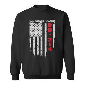 Dd214 Us Coast Guard Alumni Uscg American Flag Sweatshirt | Mazezy