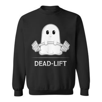 Deadlift Halloween Ghost Weight Lifting Workout Sweatshirt - Monsterry