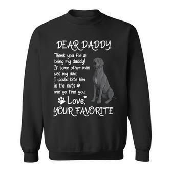 Dear Daddy Great Dane Dog Dad Fathers Day Sweatshirt - Monsterry