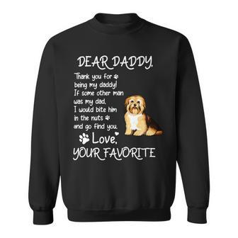Dear Daddy Havanese Dog Dad Fathers Day Sweatshirt - Monsterry DE