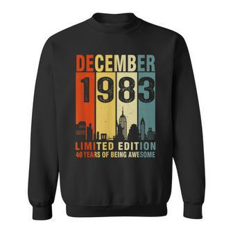 December 1983 40 Years Of Being Awesome Vintage Sweatshirt - Seseable