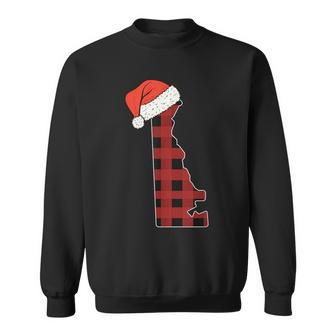 Delaware Plaid Christmas Santa Hat Holiday Matching Sweatshirt | Mazezy UK