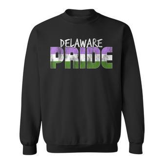 Delaware Pride Genderqueer Flag Sweatshirt | Mazezy