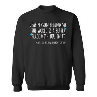 Depression & Suicide Prevention Awareness Person Behind Me Sweatshirt - Monsterry