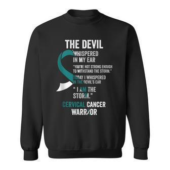 The Devil- Cervical Cancer Awareness Supporter Ribbon Sweatshirt | Mazezy