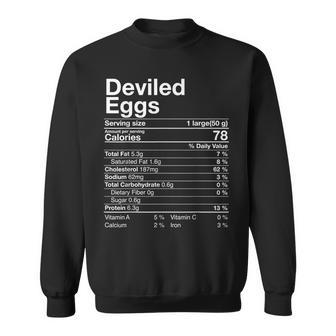 Deviled Eggs Nutrition Fact Thanksgiving Turkey Day Sweatshirt - Monsterry CA