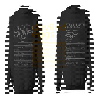Deviled Eggs Nutrition Facts Funny Thanksgiving Costume Sweatshirt | Mazezy