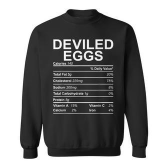 Deviled Eggs Nutrition Facts Funny Thanksgiving Gifts Sweatshirt | Mazezy