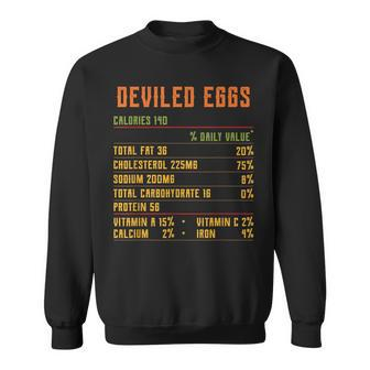 Deviled Eggs Nutrition Facts Thanksgiving 2021 Retro Vintage Sweatshirt | Mazezy