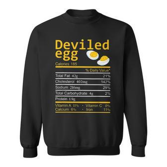 Deviled Eggs Nutritional Facts Label Foods Thanksgiving Gift Sweatshirt | Mazezy