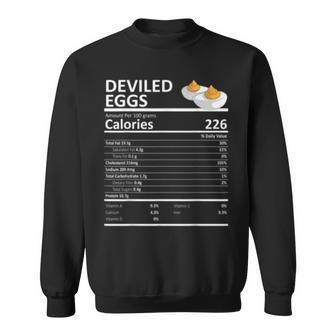 Deviled Eggs Nutritional Facts Thanksgiving X-Mas Gift Sweatshirt | Mazezy