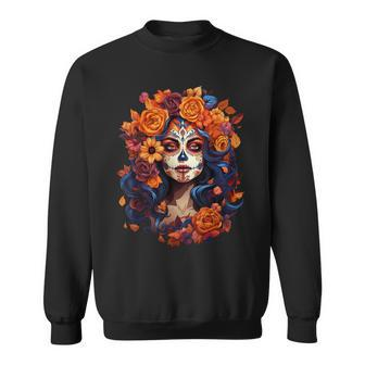 Dia De Los Muertos Mexican Sugar Skull Day Of The Dead Sweatshirt - Monsterry UK