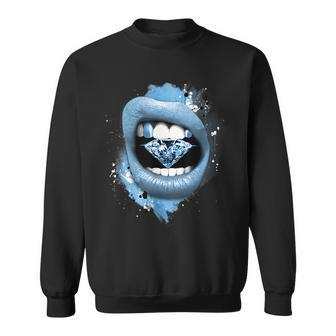 Diamond Lips University Blue 1S Matching Sweatshirt - Monsterry