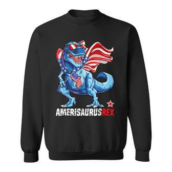 Dinosaur 4Th Of July Kids Boys Men Amerisaurus T Rex Funny  Sweatshirt