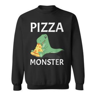 Dinosaur Pizza Monster Italian Cheese Cooking Sweatshirt | Mazezy