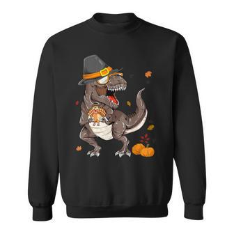 Dinosaur Thanksgiving Pilgrim T Rex Turkey Boys Sweatshirt - Thegiftio UK