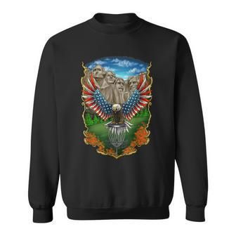 Disc Golf Bald Eagle Disc Golf Gift Mount Rushmore Disc Golf Sweatshirt | Mazezy