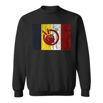Distressed American Indian Movement Sweatshirt | Mazezy CA